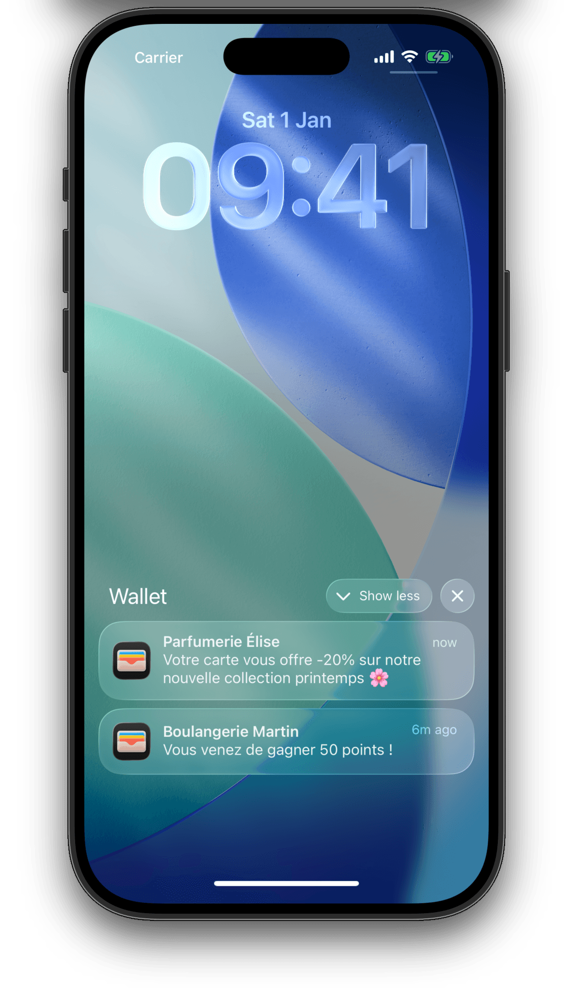 Notification push sur l'écran de verrouillage